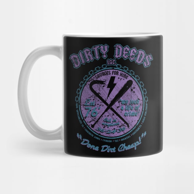 "DIRTY DEEDS" PURPLE BLUE by joeyjamesartworx